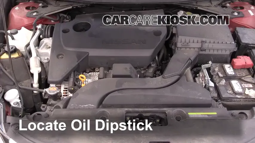 2017 Nissan Altima SL 2.5L 4 Cyl. Oil Check Oil Level